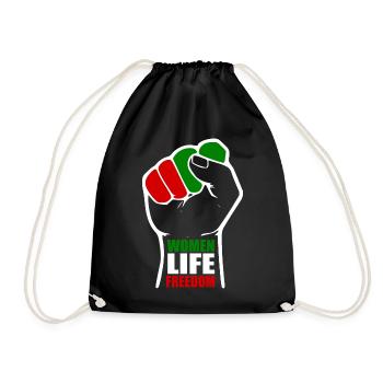 Women life freedom - Turnbeutel - Schwarz - Vorne