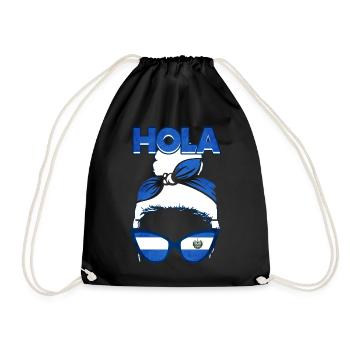 El Salvador Woman - Drawstring Bag - black - Front