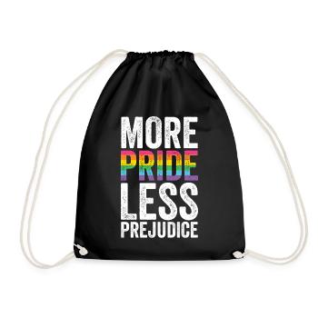 Pride Month LGBT - Mehr Stolz, weniger Vorurteile - Turnbeutel - Schwarz - Vorne