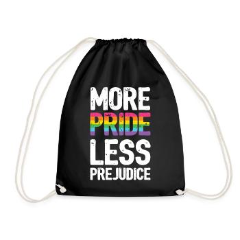 LGBT Pride Month - Mehr Pride. Weniger Vorurteile. - Turnbeutel - Schwarz - Vorne