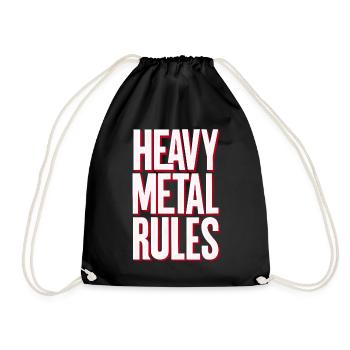 Heavy Metal Rules - Turnbeutel - Schwarz - Vorne