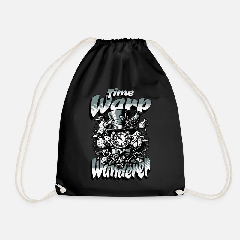 Time Warp Wanderer - Drawstring Bag - black
