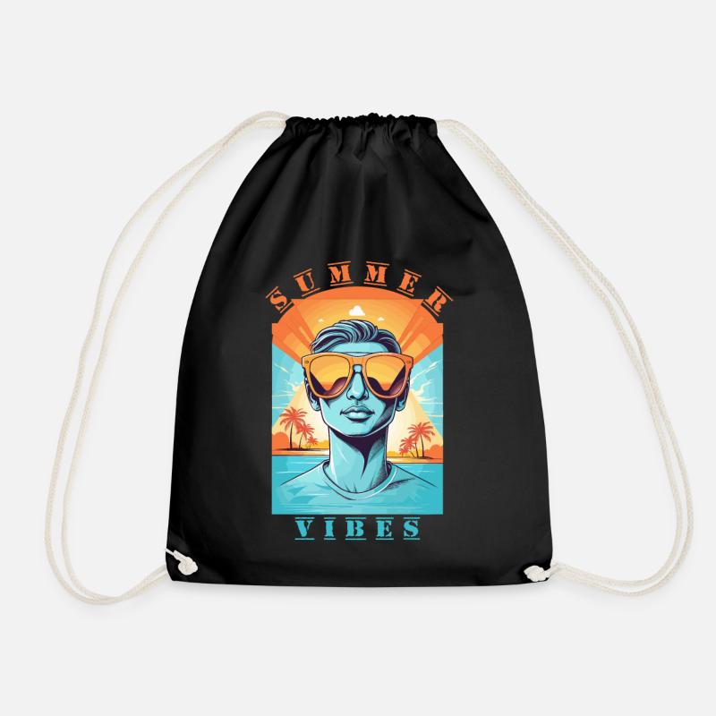 Coole Hipster - Turnbeutel - Schwarz