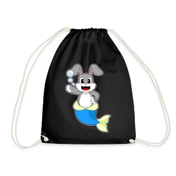 Sirène lapin - Sac de sport léger - noir - Devant
