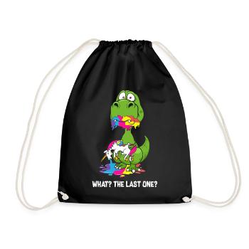 Le dernier dinosaure licorne quoi ? Licorne mangeuse de dinosaures - Sac de sport léger - noir - Devant