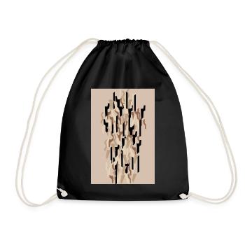Camouflage Art Sable Jeux - Sac de sport léger - noir - Devant