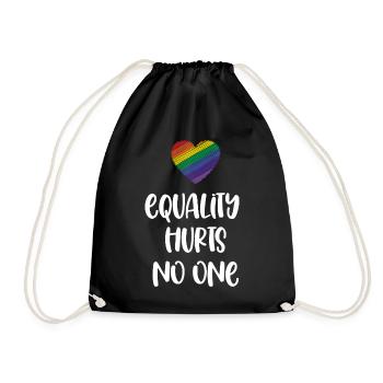 LGBT Pride Month - Equality Hurts No One - Drawstring Bag - black - Front