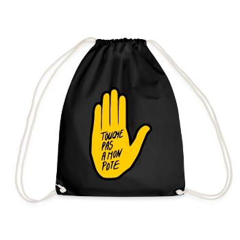 Don't touch my buddy - Drawstring Bag - black - Front