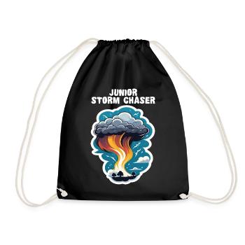 Junior Storm Chaser Storm Chaser Kids Storm Chaser - Drawstring Bag - black - Front