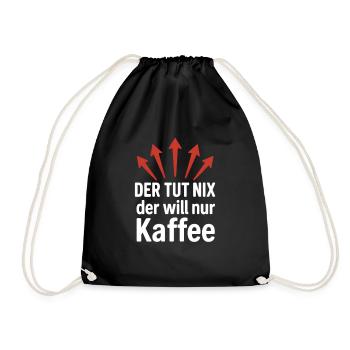 Il ne fait rien, il veut juste un café, un bureau - Sac de sport léger - noir - Devant