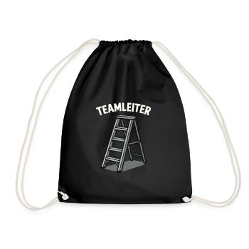 Leiter im Büro, Chef vom Team und Arbeit - Turnbeutel - Schwarz - Vorne