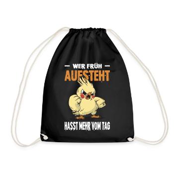 Funny Sayings Fun Outfits Irony Sarcasm - Drawstring Bag - black - Front