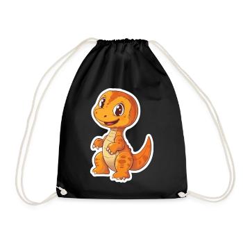 Dinosaure - Sac de sport léger - noir - Devant