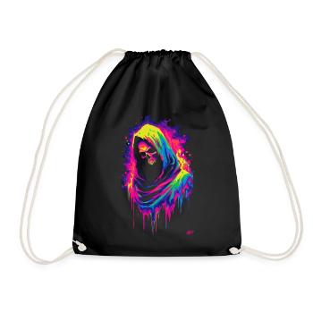 Neon Grim Reaper - Drawstring Bag - black - Front
