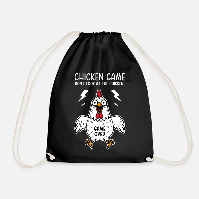 Chicken Game Don't look at the chicken Game over - Turnbeutel - Schwarz