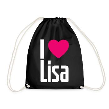 J’aime Lisa Cœur Rose J’aime Lisa - Sac de sport léger - noir - Devant