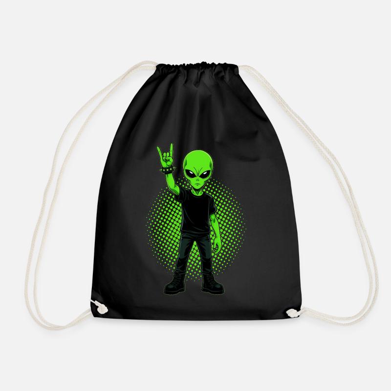 Heavy Metal Alien - Turnbeutel - Schwarz