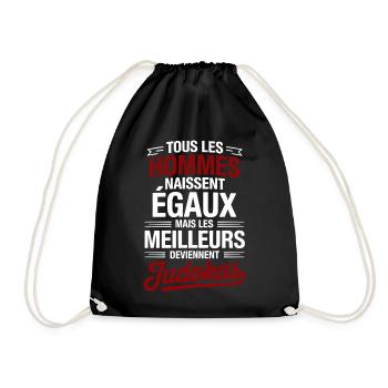 All men are born equal, but the best - Drawstring Bag - black - Front