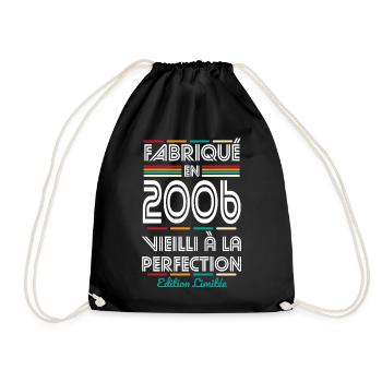 2006 – Hergestellt – Perfekt gereift - Turnbeutel - Schwarz - Vorne