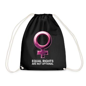 Equal Rights Are Not Optional Feminism - Drawstring Bag - black - Front