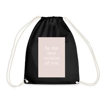 Sois la meilleure version de toi-même - Sac de sport léger - noir - Devant