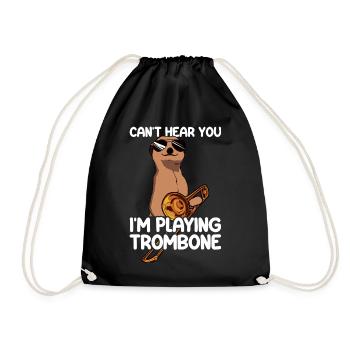 Je ne t’entends pas Tromboniste Tromboniste - Sac de sport léger - noir - Devant