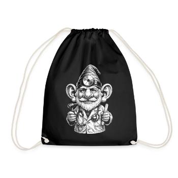 Gnomischer Arzt Daumenhoch - Turnbeutel - Schwarz - Vorne