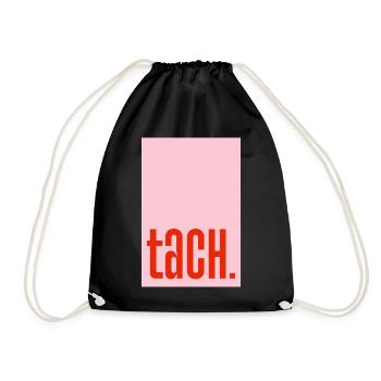 Tach - rosa rot - Turnbeutel - Schwarz - Vorne