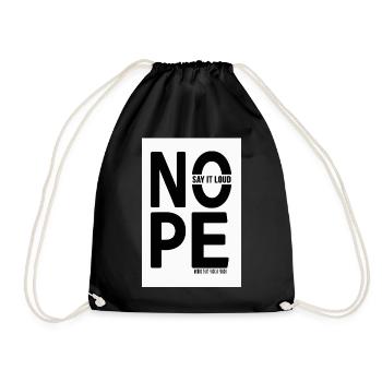 NON, dis-le fort, déclaration minimaliste - Sac de sport léger - noir - Devant