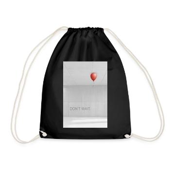 Don't wait Motivation Success Act Now - Drawstring Bag - black - Front