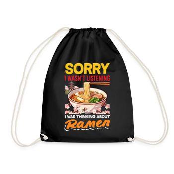 Denkt An Ramen Nudel Fan Japanisch - Turnbeutel - Schwarz - Vorne
