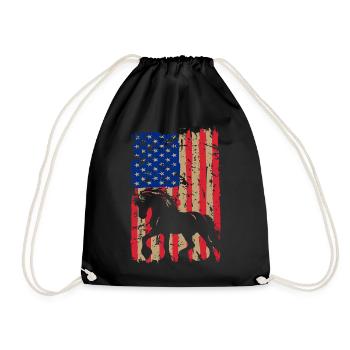 Percheron Outfit Horse Owner Horse Riding - Drawstring Bag - black - Front