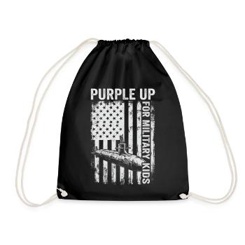 Violet pour les enfants militaires (sous-catégorie Enfant militaire) - Sac de sport léger - noir - Devant