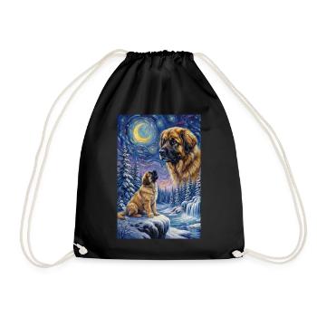 Le chien mème de Hurlement à la Lune Leonberger - Sac de sport léger - noir - Devant