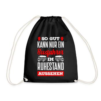 Busfahrer Im Ruhestand Aussehen - Turnbeutel - Schwarz - Vorne