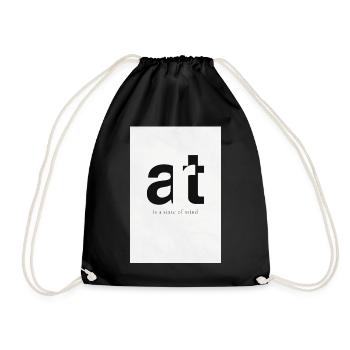 Art - Is a State of Mind - Minimalist Poster - Drawstring Bag - black - Front