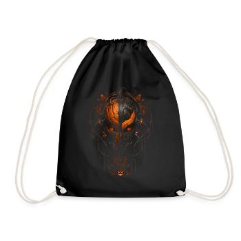 Verfluchter Steampunk-Kürbis – Halloween - Turnbeutel - Schwarz - Vorne