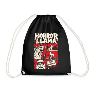 Horror-Lama – Farm Nightmare Comic - Turnbeutel - Schwarz - Vorne