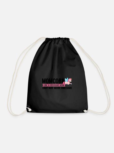 Mutter Einhorn Einhorn Mutter Oma Geschenk - Turnbeutel - Schwarz