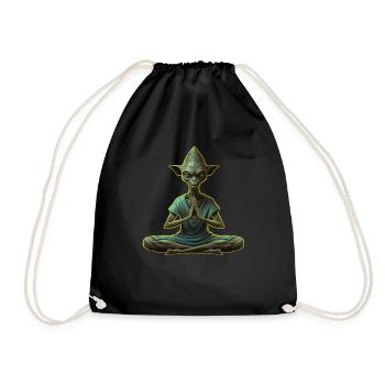 Alien Yoga - Drawstring Bag - black - Front