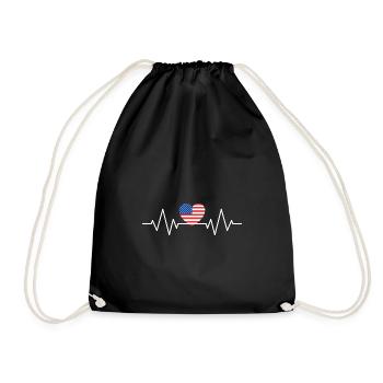 American pulse - Turnbeutel - Schwarz - Vorne