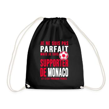 supporter foot Monaco Humour foot club Monégasques - Sac de sport léger - noir - Devant