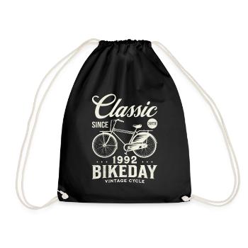 Cyclist 1992 Bike 30 years Anniversary - Drawstring Bag - black - Front