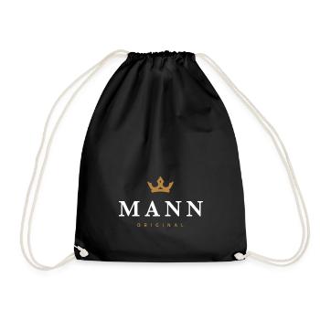 Man Original Family Logo - Drawstring Bag - black - Front