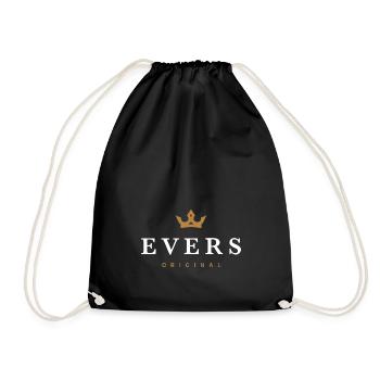 Evers Original Familienlogo - Turnbeutel - Schwarz - Vorne