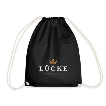 Lücke Original Familienlogo - Turnbeutel - Schwarz - Vorne