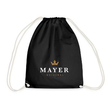 Mayer Original Familienlogo - Turnbeutel - Schwarz - Vorne