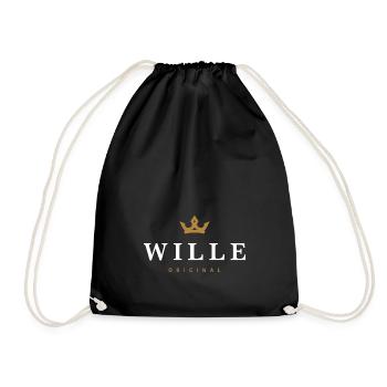 Wille Original Family Logo - Drawstring Bag - black - Front