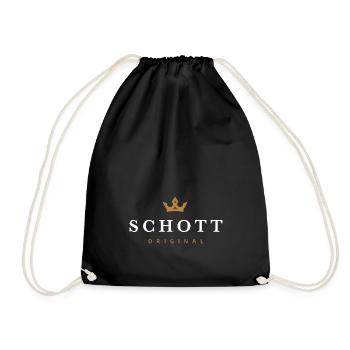 Schott Original Familienlogo - Turnbeutel - Schwarz - Vorne