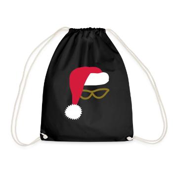 Santa SPECtacular Spectacles design patjila - Drawstring Bag - black - Front